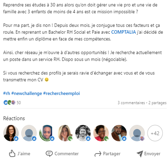 comment annoncer un nouveau job sur linkedin