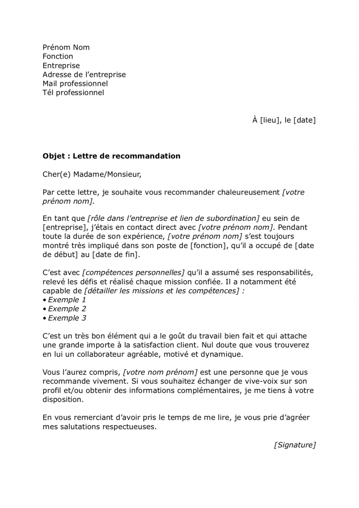 Demander une lettre de recommandation : conseils et exemples